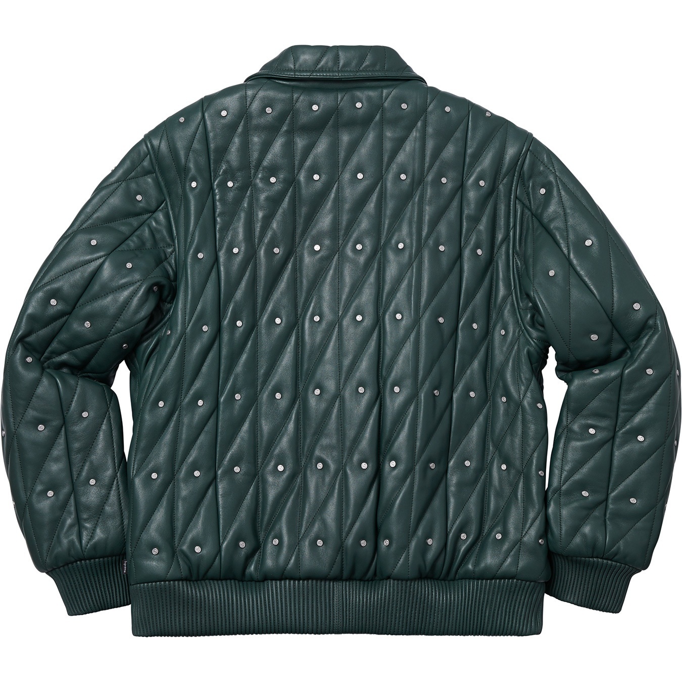 Quilted Studded Leather Jacket view 5